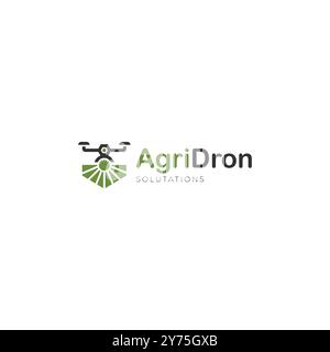 Design del logo AGRI Drone Salutations Agriculture Illustrazione Vettoriale