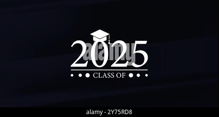 Festeggiamo il futuro luminoso della Classe del 2025 Illustrazione Vettoriale