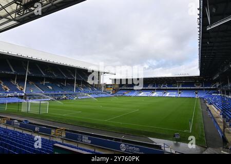Liverpool, Regno Unito. 28 settembre 2024. Una vista generale di Goodison Park davanti alla partita di Premier League Everton vs Crystal Palace al Goodison Park, Liverpool, Regno Unito, 28 settembre 2024 (foto di Cody Froggatt/News Images) a Liverpool, Regno Unito, il 28/9/2024. (Foto di Cody Froggatt/News Images/Sipa USA) credito: SIPA USA/Alamy Live News Foto Stock