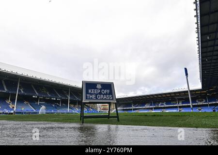 Liverpool, Regno Unito. 28 settembre 2024. Una vista generale di Goodison Park davanti alla partita di Premier League Everton vs Crystal Palace al Goodison Park, Liverpool, Regno Unito, 28 settembre 2024 (foto di Cody Froggatt/News Images) a Liverpool, Regno Unito, il 28/9/2024. (Foto di Cody Froggatt/News Images/Sipa USA) credito: SIPA USA/Alamy Live News Foto Stock