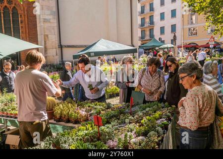 Milano, Italia. 28 settembre 2024. Floralia in Piazza San Marco - Milano (Italia) cronaca - sabato 28 settembre, 2024 (foto di Carlo Cozzoli/LaPresse) Floralia in Piazza San Marco - Milano (Italia) news - sabato 28 settembre 2024 (foto di Carlo Cozzoli/LaPresse) crediti: LaPresse/Alamy Live News Foto Stock