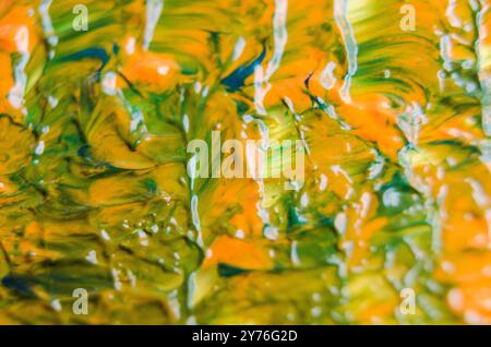 Primo piano di pittura ad acquerello multicolore adatta per lo sfondo della carta da parati. Foto Stock