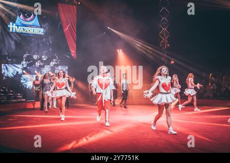 Tysons va, USA, 27 settembre 2024, Circus Vazquez che si esibisce nel loro tour 2024 a Tysons va, credito: Ben Lahoussine/Alamy Live News Foto Stock