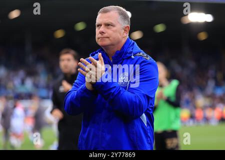 Elland Road, Leeds, sabato 28 settembre 2024. Mark Robbins, manager del Coventry City, dopo il match per lo Sky Bet Championship tra Leeds United e Coventry City a Elland Road, Leeds, sabato 28 settembre 2024. (Foto: Pat Scaasi | mi News) crediti: MI News & Sport /Alamy Live News Foto Stock