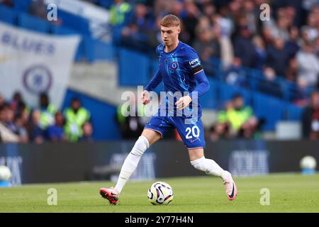 Chelsea, Londra. 28 settembre 2024; Stamford Bridge, Chelsea, Londra, Inghilterra: Premier League Football, Chelsea contro Brighton e Hove Albion; Cole Palmer di Chelsea Credit: Action Plus Sports Images/Alamy Live News Foto Stock