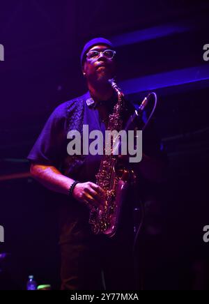 27 settembre 2024, Norfolk, Virginia, Stati Uniti: GREG OSBY della Warren Haynes Band Rocks the Norva a Norfolk, Virginia il 27 settembre 2024, foto Â©Jeff Moore (Credit Image: © Jeff Moore/ZUMA Press Wire) SOLO USO EDITORIALE! Non per USO commerciale! Foto Stock