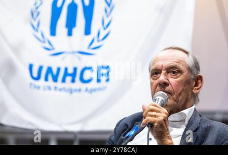 Jan Eliasson, ex diplomatico, durante Bokmässan, fiera del libro, a Svenska Mässan, Gothenburg, Svezia, sabato. Foto Stock