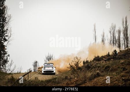 05 PAJARI Sami, MALKONEN Enni, Toyota GR Yaris Rally1, azione durante il Rally, Cile. , . WRC World Rally Car Championship, dal 26 al 29 settembre 2024 a Concepcion, Cile - foto Nikos Katikis/DPPI credito: DPPI Media/Alamy Live News Foto Stock