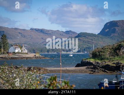 Plockton, Lochalsh, Wester Ross, Loch Carron, Scottish Highlands, REGNO UNITO Foto Stock