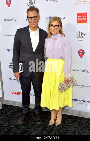 Maureen McCormick mit Ehemann Michael Cummings bei der HollyRod Foundation DesignCares Gala im Rolling Greens DTLA. Los Angeles, 28.09.2024 Foto Stock