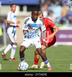 Zwolle, NLD. 28 settembre 2024. ZWOLLE, 29-09-2024, MAC3PARK Stadium, stagione 2024/2025, Eredivisie Football olandese. Il giocatore del PEC Zwolle Jamiro Monteiro durante la partita PEC Zwolle - Almere City Credit: Pro Shots/Alamy Live News Foto Stock