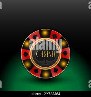 gettoni di gioco del poker monete da gioco Illustrazione Vettoriale
