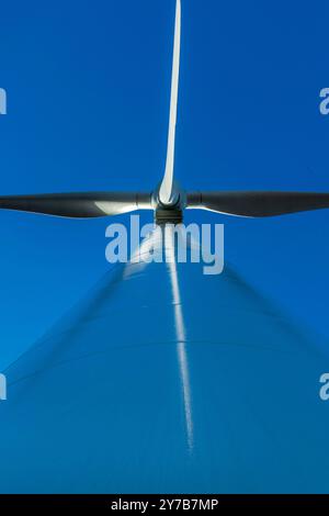 Viking Wind Farm, costituito da 103 turbine eoliche costruite da SSE sulla terraferma delle Shetland dal 2020 e completate nel 2024 Foto Stock