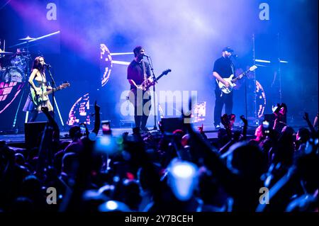 Festival de Música Independiente de Zaragoza, edición 2024, celebrado el 28 de septiembre en la sala Multiusos. La la Love you entre otros. Foto Stock