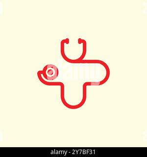 Design del logo Modern Medical and Doctor Healthcare Illustrazione Vettoriale