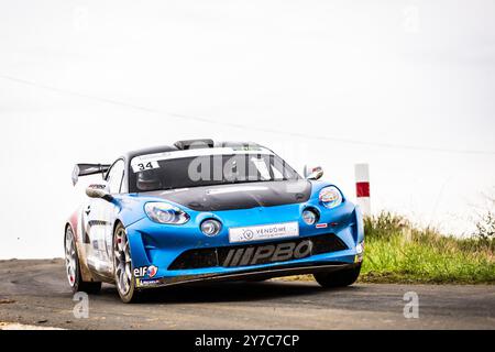 7° turno del Championnat de, Francia. , . Des Rallyes 2024, dal 28 al 29 settembre a Vendôme, Francia - Photo Bastien Roux/DPPI Credit: DPPI Media/Alamy Live News Foto Stock