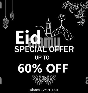 Offerta EID fino al 60% di sconto Illustrazione Vettoriale