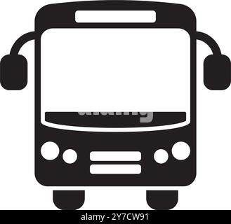 disegno del simbolo dell'icona del bus Illustrazione Vettoriale