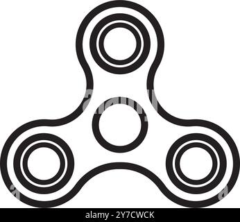 disegno del logo dell'illustrazione vettoriale dell'icona fidget Illustrazione Vettoriale