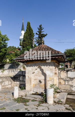 Villaggio Inay, Moschea di Ulu. Le viste panoramiche dal villaggio Inay di Ulubey, Usak, Turchia. Foto Stock