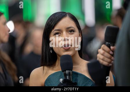 Celebs partecipa alla prima del film Beetlejuice Beetlejuice con: Jenna Ortega dove: Londra, Regno Unito quando: 29 agosto 2024 Credit: Phil Lewis/WENN Foto Stock