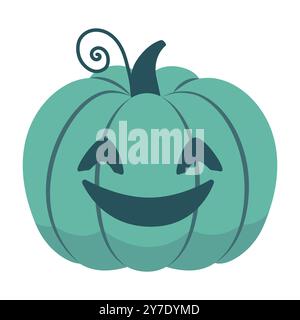 Zucca carina di Halloween. Illustrazione vettoriale. Illustrazione Vettoriale