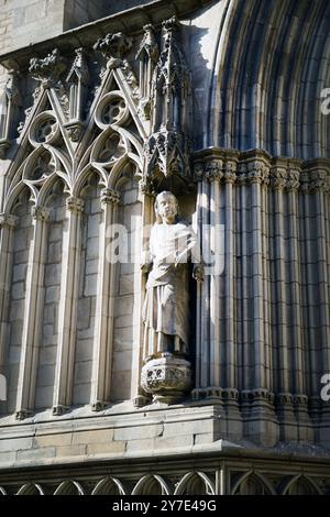 Basílica de Santa Maria del Mar a Barcellona, Spagna. Foto Stock