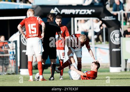 Danimarca. 29 settembre 2024. Superliga match tra Lyngby Football Club e Silkeborg IF al Lyngby Stadium domenica 29 settembre 2024. Crediti: Ritzau/Alamy Live News Foto Stock