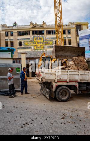 Progetto di restauro del Gran Teatro Cervantes, Tangeri, Marocco Foto Stock