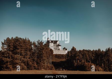 Castello di Bobolice, un'antica fortezza medievale o castello reale nel villaggio di Bobolice, in Polonia Foto Stock