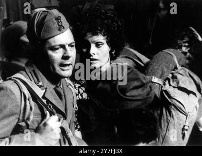 Sophia Loren e Marcello Mastroianni sul set del film ' i girasoli '. 29 agosto 1969 Foto Stock