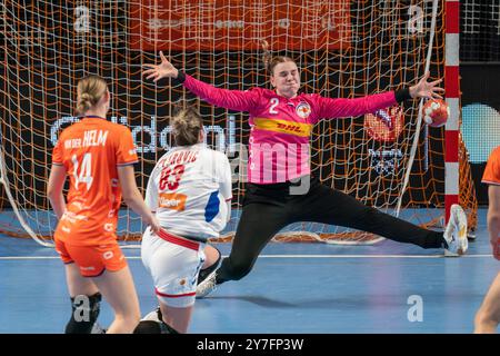 Almere, Nederland. 28 settembre 2024. ALMERE, NEDERLAND - SETTEMBRE 28: Bianca Schanssema olandese durante l'amichevole tra Paesi Bassi e Serbia a Topsportcentrum il 28 settembre 2024 ad Almere, Nederland. (Foto di Henk Seppen/Orange Pictures) credito: Orange Pics BV/Alamy Live News Foto Stock