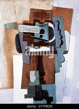 Guitar on a Table di Pablo Picasso Pablo Ruiz Picasso (Málaga, 25 ottobre 1881 – 8 aprile 1973) è stato un pittore e scultore spagnolo. Una delle figure più riconosciute nell'arte del XX secolo, è meglio conosciuto come il co-fondatore, insieme a Georges Braque, del cubismo. Zurich Kunsthaus ©TopFoto Foto Stock