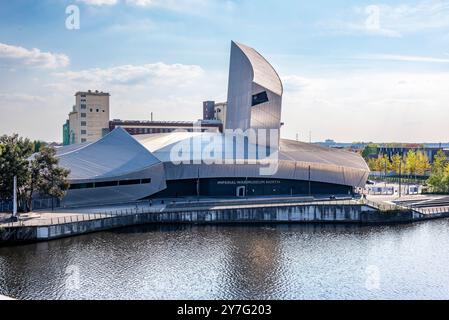 Imperial War Museum North è un museo nel Metropolitan Borough di Trafford in Greater Manchester, Inghilterra. Foto Stock
