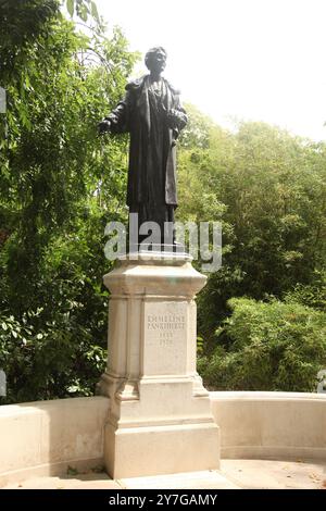 Statua di Emmeline Pankhurst nei Victoria Tower Gardens, City of London, Inghilterra, Regno Unito, 2024 Foto Stock