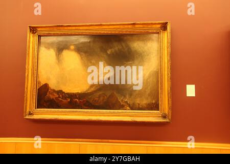 Joseph Mallord William Turner, Snow Storm: Hannibal and His Army Crossing the Alps espose 1812, Tate Britain Gallery, Londra, 2024 Foto Stock