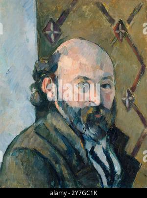 Paul Cezanne (1839-1906), Autoritratto in olio su tela, 1880-1881 Foto Stock