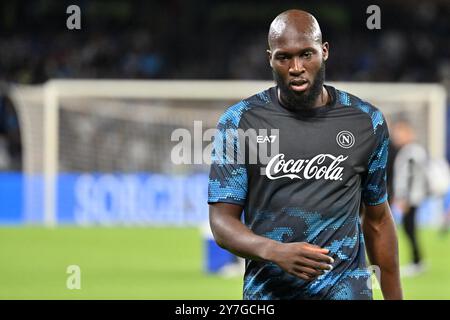 Napoli, Italia. 30 settembre 2024. Italia, 29 marzo 2024: Romelu Lukaku durante il campionato italiano di serie A 2024-2025 partita di calcio tra Napoli e Monza allo stadio Maradona, Italia (felice De Martino/SPP) credito: SPP Sport Press Photo. /Alamy Live News Foto Stock