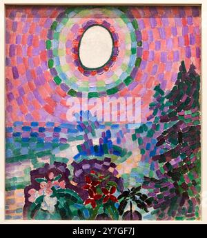 Paysage au disque, 1906, Robert Delaunay, 1885, Parigi (Francia) - 1941, Montpellier (Francia), Centre Pompidou, National Museum of Modern and Contemporary Art, Parigi, Francia. Foto Stock