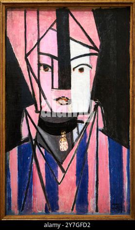 Tête blanche et rose, 1914, Henri Matisse, 1869, le Cateau-Cambrésis (Francia) - 1954, Nizza (Francia), Centre Pompidou, Museo Nazionale di Arte moderna e Contemporanea, Parigi, Francia. Foto Stock