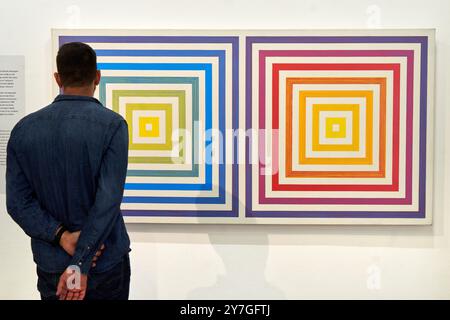 Du jaune au Violet, 1956, Francois Morellet, 1926, Cholet (Francia) - 2016, Cholet (Francia), Centre Pompidou, Museo Nazionale di Arte moderna e Contemporanea, Parigi, Francia. Foto Stock