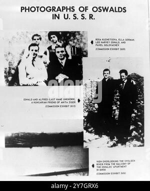 WARREN COMMISSION EXHIBIT RE ASSASINATION OF JFK A DALLAS - OSWALD LEE HARVEY IN RUSSIA / ; 28 SETTEMBRE 1964 Foto Stock