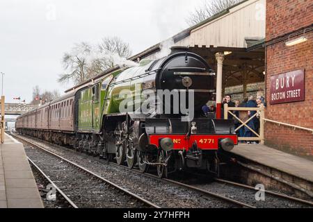 LNER 4771, Freccia Verde, sulla East Lancs Railway Foto Stock