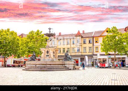 Città vecchia di Erlangen, Germania Foto Stock