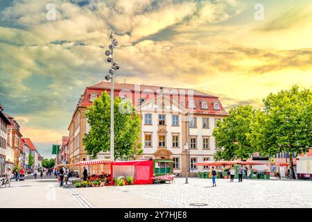 Città vecchia di Erlangen, Germania Foto Stock