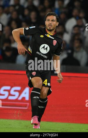 Napoli, Italia. 29 settembre 2024. Daniel Maldini dell'AC Monza in azione durante la partita di serie A Enelive tra SSC Napoli e AC Monza il 29 settembre 2024 a Napoli, italia punteggio finale 2-0 (Credit Image: © Agostino Gemito/Pacific Press via ZUMA Press Wire) SOLO USO EDITORIALE! Non per USO commerciale! Foto Stock