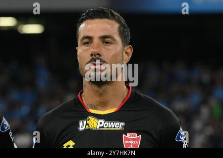 Napoli, Italia. 29 settembre 2024. Armando Izzo di AC Monza guarda durante la partita di serie A Enelive tra SSC Napoli e AC Monza il 29 settembre 2024 a Napoli, italia punteggio finale 2-0 (Credit Image: © Agostino Gemito/Pacific Press via ZUMA Press Wire) SOLO PER USO EDITORIALE! Non per USO commerciale! Foto Stock
