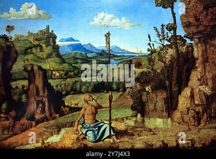San Girolamo nella natura 1495 di Giovanni Battista cima da Conegliano (laboratorio di) XV secolo, Italia, italiano. ( Conegliano 1459/1460, 1517/1518 ) Foto Stock