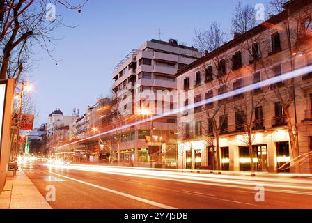 Via Serrano, Madrid, Spagna Foto Stock