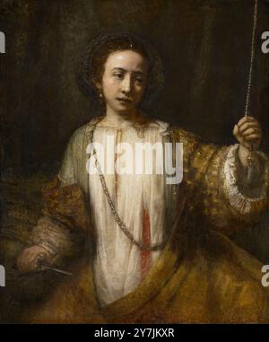 Lucretia. Rembrandt van Rijn. 1666. Foto Stock